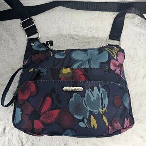 ETA Crossbody Travel Bag Blue Pink Floral Tropical Gorpcore Granola Beach